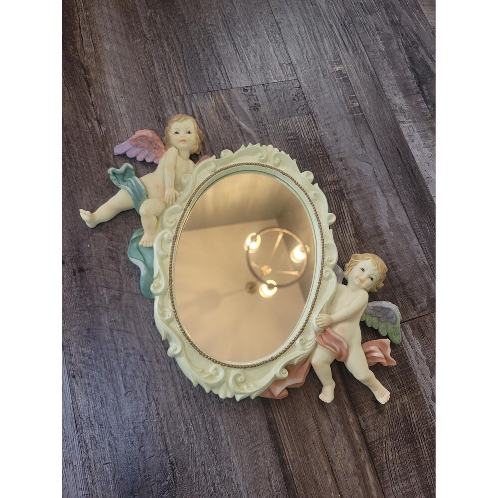 Vintage Cherub Mirror 12 inches tall